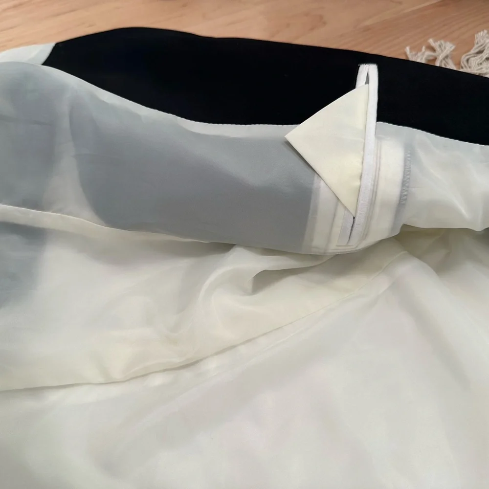 ASOS White Tuxedo Blazer with Black Trim